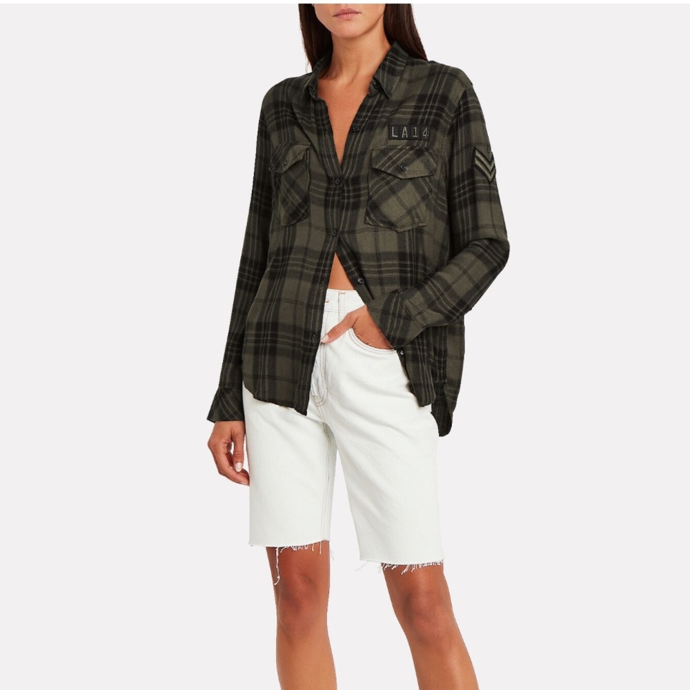 RAILS Women's Pepper Plaid Button Front Shirt Size S